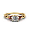Load image into Gallery viewer, asscher-cut-twisted-petal-diamond-engagement-ring-with-ruby-in-14K-yellow-gold-FD8300ASRGRUDR-NL-YG.jpg