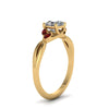 Load image into Gallery viewer, asscher-cut-twisted-petal-diamond-engagement-ring-with-ruby-in-14K-yellow-gold-FD8300ASRGRUDR-NL-YG.jpg