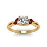 Load image into Gallery viewer, asscher-cut-twisted-petal-diamond-engagement-ring-with-ruby-in-14K-yellow-gold-FD8300ASRGRUDR-NL-YG.jpg
