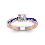 Load image into Gallery viewer, asscher-cut-twisted-vine-diamond-engagement-ring-for-women-with-blue-sapphire-in-14K-rose-gold-FD8233ASRGSABL-NL-RG.jpg
