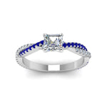 Load image into Gallery viewer, asscher-cut-twisted-vine-diamond-engagement-ring-for-women-with-blue-sapphire-in-14K-white-gold-FD8233ASRGSABL-NL-WG.jpg

