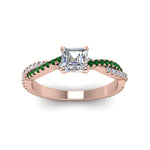 Load image into Gallery viewer, asscher-cut-twisted-vine-diamond-engagement-ring-for-women-with-emerald-in-14K-rose-gold-FD8233ASRGEMGR-NL-RG.jpg
