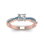 Load image into Gallery viewer, asscher-cut-twisted-vine-diamond-engagement-ring-for-women-with-ice-blue-topaz-in-14K-rose-gold-FD8233ASRGICBLTO-NL-RG.jpg
