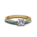 Load image into Gallery viewer, asscher-cut-twisted-vine-diamond-engagement-ring-for-women-with-ice-blue-topaz-in-14K-yellow-gold-FD8233ASRGICBLTO-NL-YG.jpg
