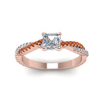 Load image into Gallery viewer, asscher-cut-twisted-vine-diamond-engagement-ring-for-women-with-orange-sapphire-in-14K-rose-gold-FD8233ASRGSAOR-NL-RG.jpg
