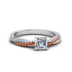 Load image into Gallery viewer, asscher-cut-twisted-vine-diamond-engagement-ring-for-women-with-orange-sapphire-in-14K-white-gold-FD8233ASRGSAOR-NL-WG.jpg
