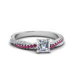 Load image into Gallery viewer, asscher-cut-twisted-vine-diamond-engagement-ring-for-women-with-pink-sapphire-in-14K-white-gold-FD8233ASRGSADRPI-NL-WG.jpg
