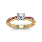 Load image into Gallery viewer, asscher-cut-twisted-vine-diamond-engagement-ring-for-women-with-pink-sapphire-in-14K-yellow-gold-FD8233ASRGSADRPI-NL-YG.jpg
