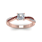Load image into Gallery viewer, asscher-cut-twisted-vine-diamond-engagement-ring-for-women-with-ruby-in-14K-rose-gold-FD8233ASRGRUDR-NL-RG.jpg
