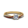 Load image into Gallery viewer, asscher-cut-twisted-vine-diamond-engagement-ring-for-women-with-ruby-in-14K-yellow-gold-FD8233ASRGRUDR-NL-YG.jpg