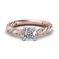 Thumbnail 1 - Twisted Vine Asscher Diamond Ring