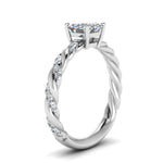 Load image into Gallery viewer, Twisted Vine Asscher Diamond Ring
