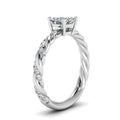 Thumbnail 32 - Twisted Vine Asscher Diamond Ring