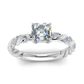 Thumbnail 31 - Twisted Vine Asscher Diamond Ring