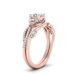 Load image into Gallery viewer, asscher-cut-twisted-vine-luxury-diamond-bridal-ring-set-in-rose-gold-FDENR3211ASANGLE3-NL-RG
