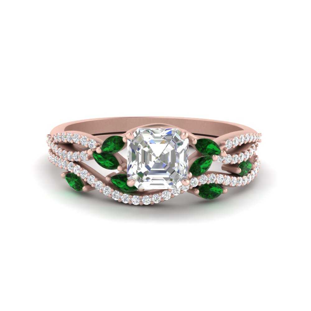 asscher-cut-twisted-vine-luxury-emerald-bridal-ring-set-in-rose-gold-FDENR3211ASGEMGRANGLE3-NL-RG