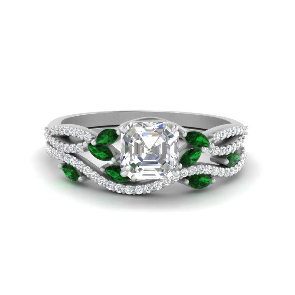 asscher-cut-twisted-vine-luxury-emerald-bridal-ring-set-in-white-gold-FDENR3211ASGEMGRANGLE3-NL-WG