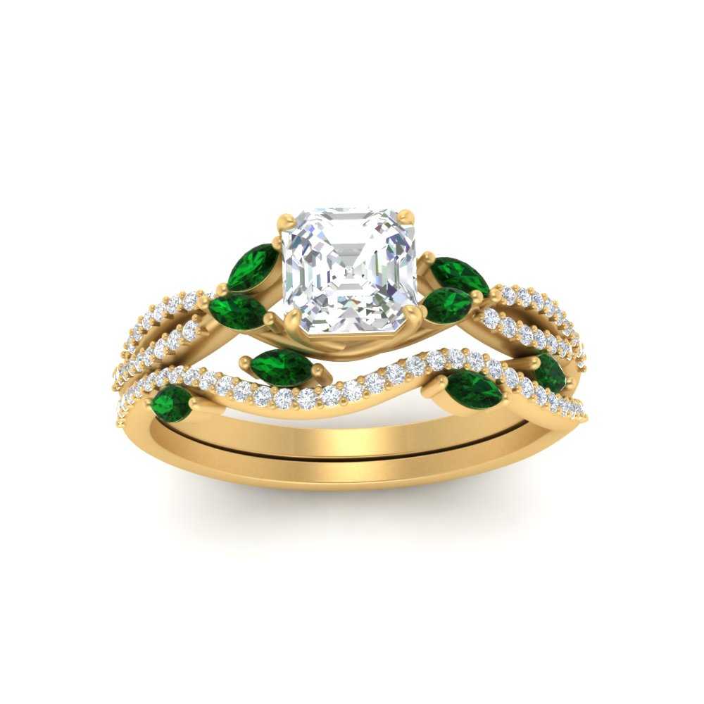asscher-cut-twisted-vine-luxury-emerald-bridal-ring-set-in-yellow-gold-FDENR3211ASGEMGRANGLE3-NL-YG
