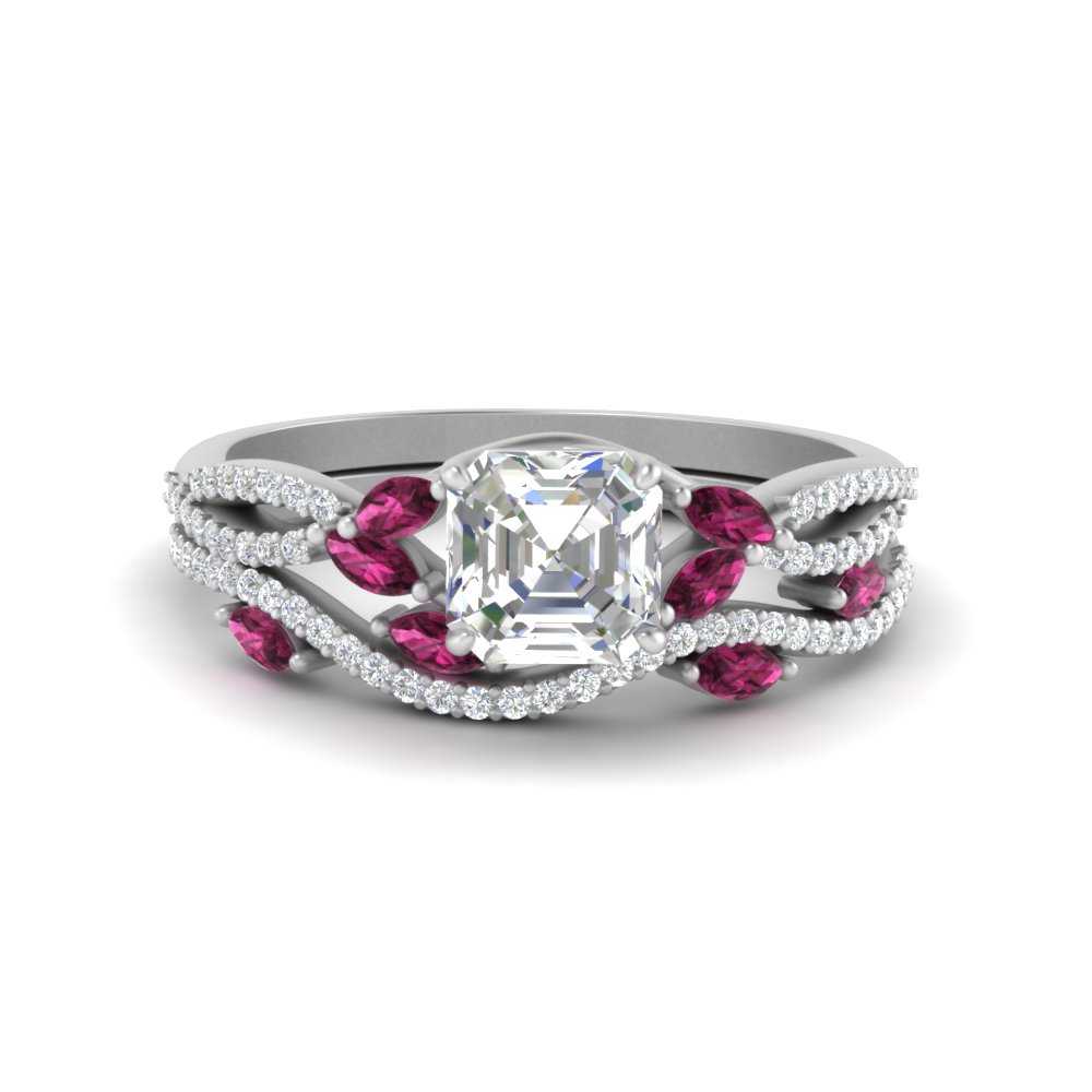 asscher-cut-twisted-vine-luxury-pink-sapphire-bridal-ring-set-in-white-gold-FDENR3211ASGSADRPIANGLE3-NL-WG