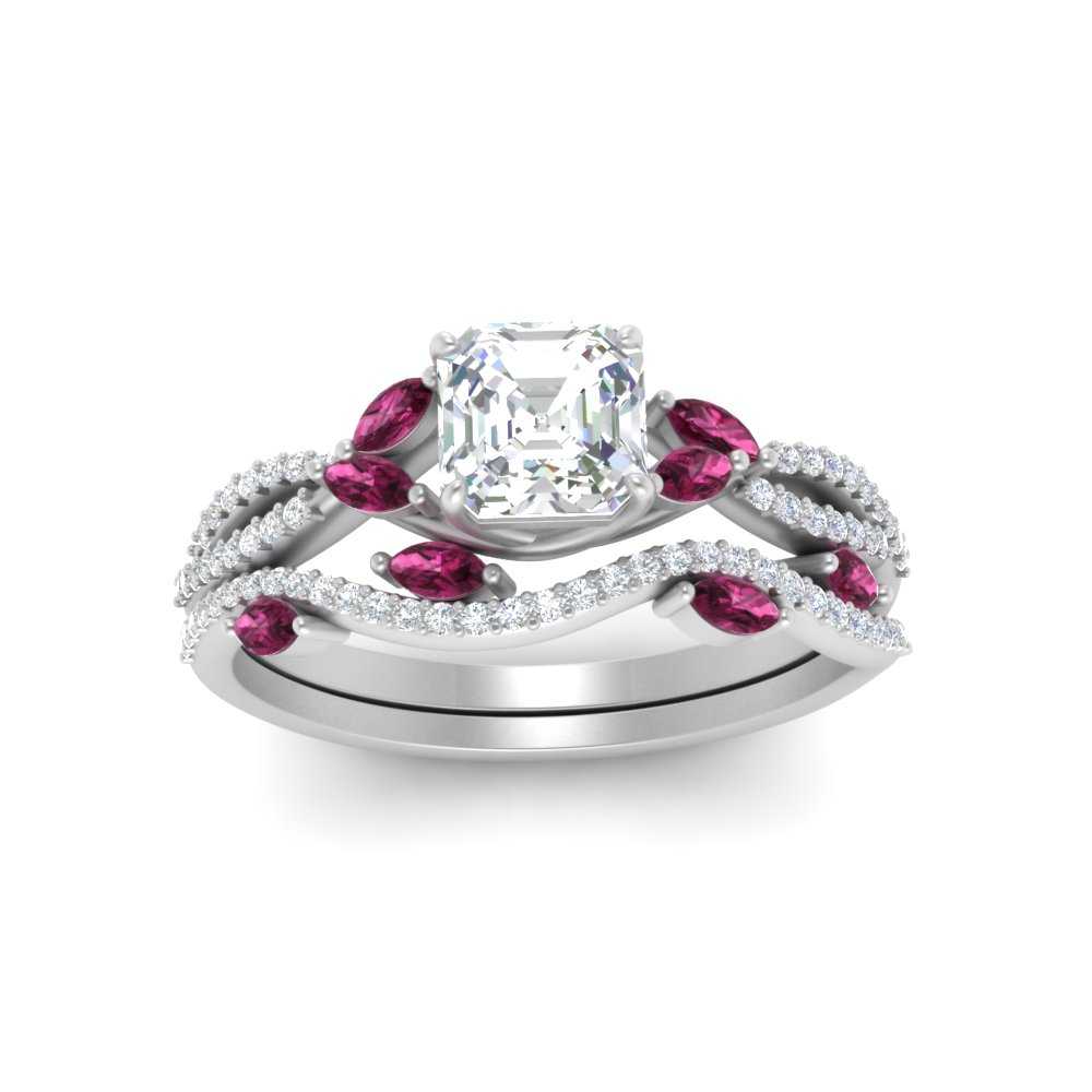 asscher-cut-twisted-vine-luxury-pink-sapphire-bridal-ring-set-in-white-gold-FDENR3211ASGSADRPIANGLE3-NL-WG