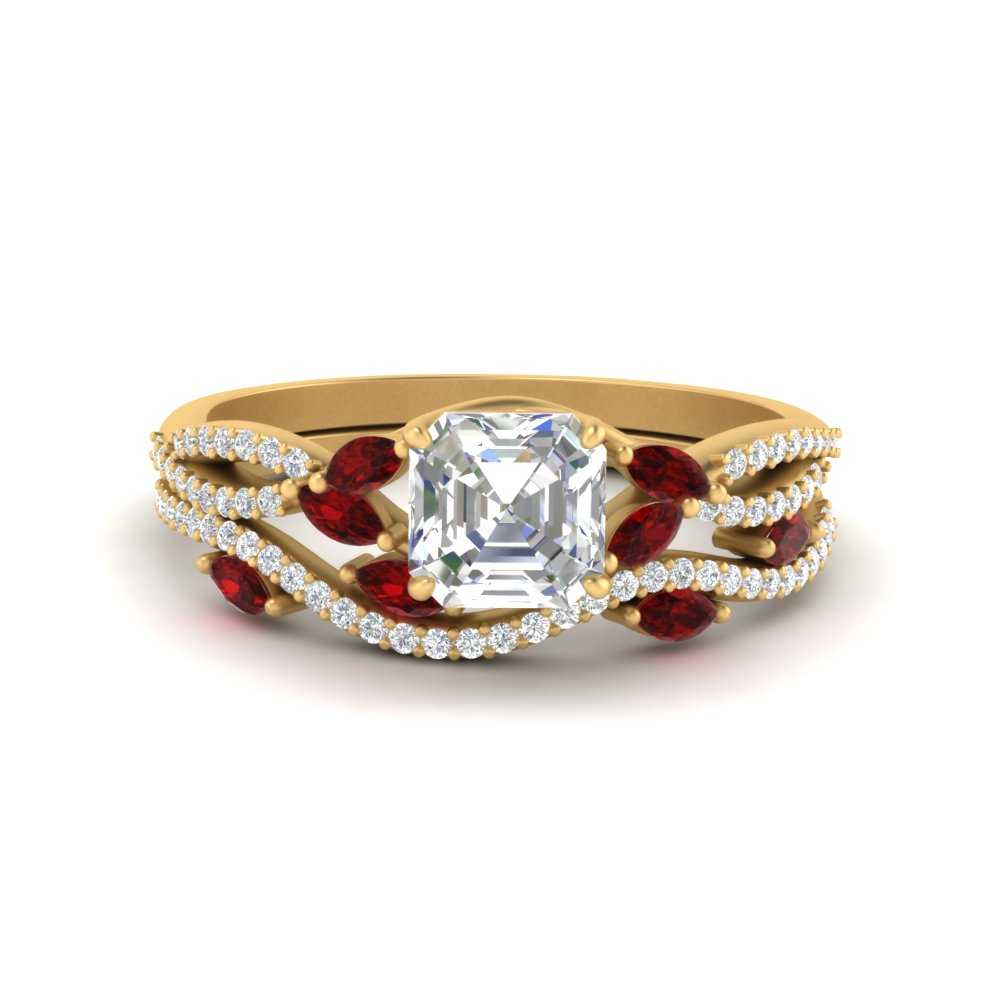 asscher-cut-twisted-vine-luxury-ruby-bridal-ring-set-in-yellow-gold-FDENR3211ASGRUDRANGLE3-NL-YG