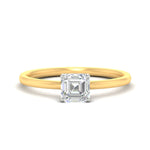 Load image into Gallery viewer, asscher-cut-two-tone-1.5-mm-comfort-fit-solitaire-ring-in-yellow-gold-fdens11590asrsleep-1.50mm-nl-yg?v=1758104118