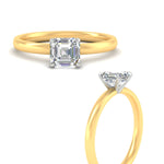 Load image into Gallery viewer, asscher-cut-two-tone-2-mm-comfort-fit-solitaire-ring-in-yellow-gold-fdens11590asrangle3-2.00mm-nl-yg?v=1758108316