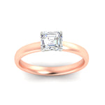 Load image into Gallery viewer, asscher-cut-two-tone-2.5-mm-comfort-fit-solitaire-ring-in-rose-gold-fdens11590asrangle5-2.50mm-nl-rg?v=1758108316