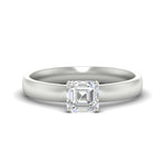 Load image into Gallery viewer, asscher-cut-two-tone-3-mm-comfort-fit-solitaire-ring-in-white-gold-fdens11590asrsleep-3.00mm-nl-wg?v=1758108316