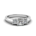 Load image into Gallery viewer, asscher-cut-u-prong-three-stone-diamond-engagement-ring-in-14K-white-gold-FDENR578ASR-NL-WG
