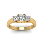 Load image into Gallery viewer, asscher-cut-u-prong-three-stone-diamond-engagement-ring-in-14K-yellow-gold-FDENR578ASRANGLE5-NL-YG
