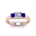 Thumbnail 15 - asscher-cut-u-prong-three-stone-diamond-engagement-ring-with-blue-sapphire-in-14K-rose-gold-FDENR578ASRGSABLANGLE5-NL-RG
