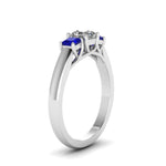 Load image into Gallery viewer, asscher-cut-u-prong-three-stone-diamond-engagement-ring-with-blue-sapphire-in-14K-white-gold-FDENR578ASRGSABLANGLE2-NL-WG
