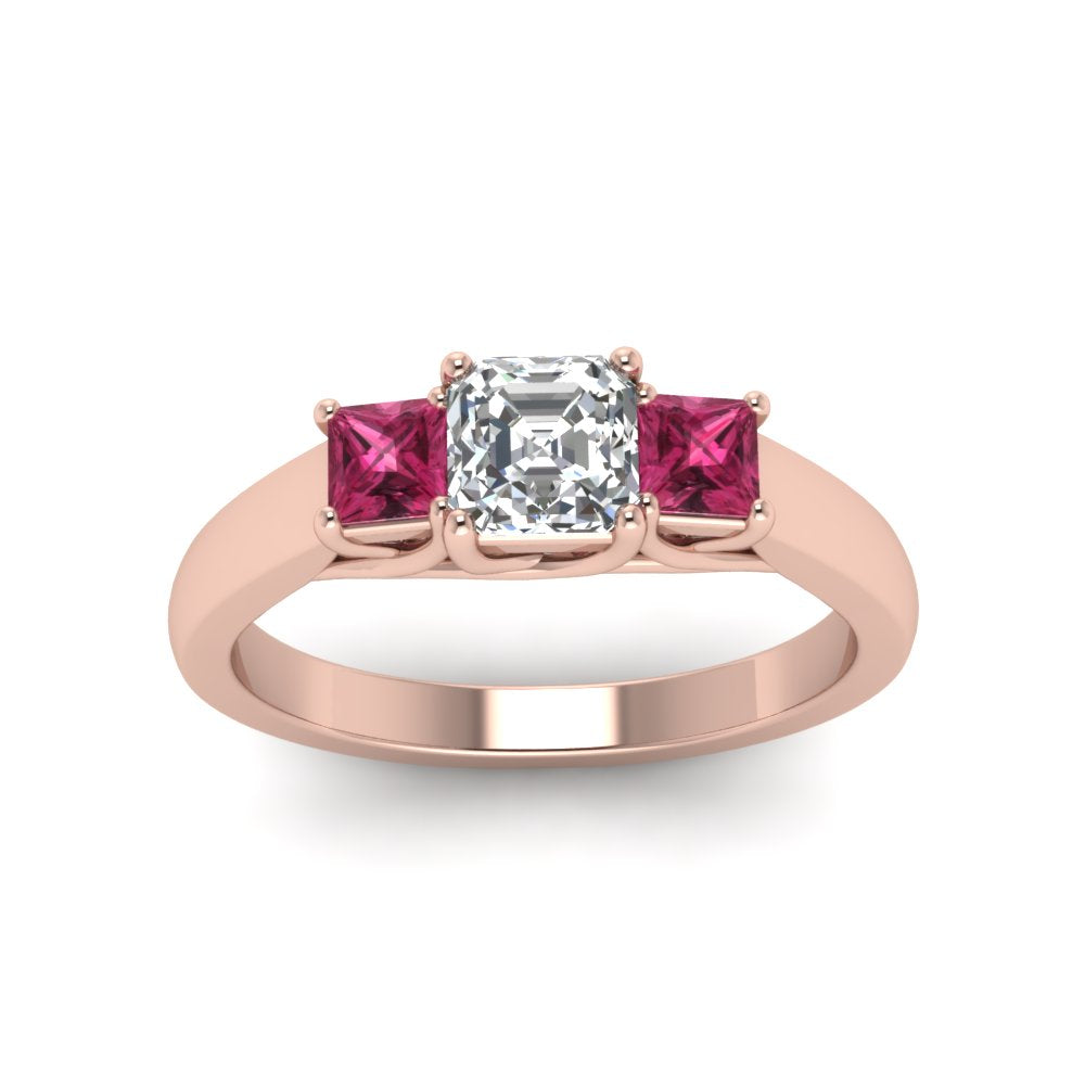 asscher-cut-u-prong-three-stone-diamond-engagement-ring-with-pink-sapphire-in-14K-rose-gold-FDENR578ASRGSADRPIANGLE5-NL-RG