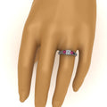 Thumbnail 30 - asscher-cut-u-prong-three-stone-diamond-engagement-ring-with-pink-sapphire-in-14K-white-gold-FDENR578ASRGSADRPIHAND-NL-WG