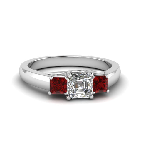 asscher-cut-u-prong-three-stone-diamond-engagement-ring-with-ruby-in-14K-white-gold-FDENR578ASRGRUDR-NL-WG
