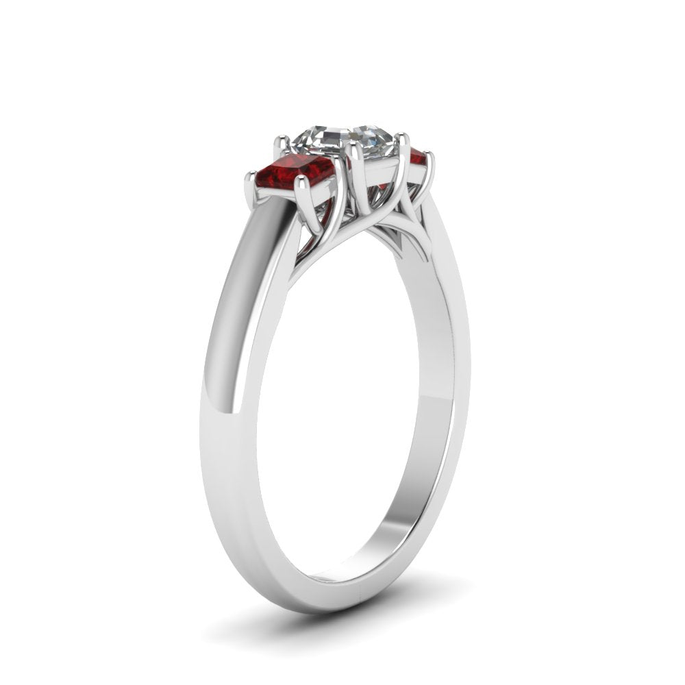 asscher-cut-u-prong-three-stone-diamond-engagement-ring-with-ruby-in-14K-white-gold-FDENR578ASRGRUDRANGLE2-NL-WG