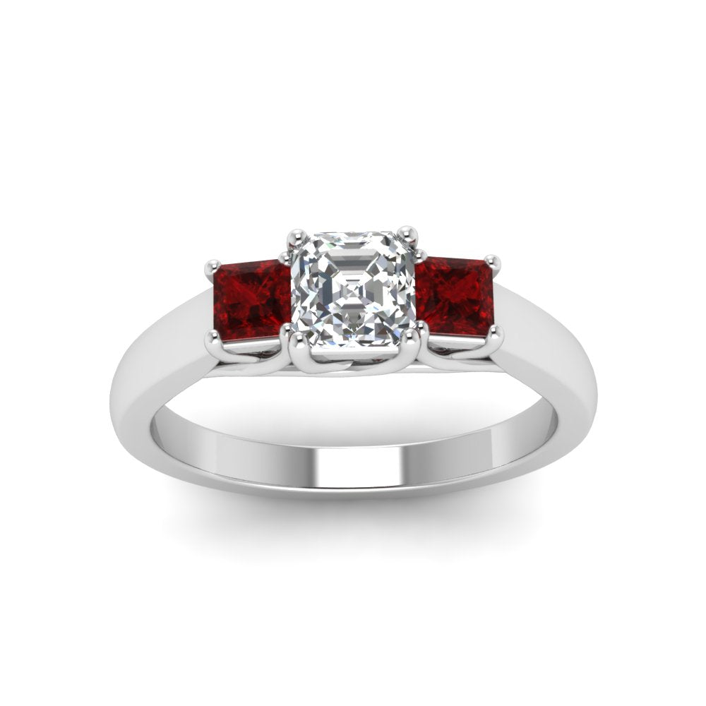 asscher-cut-u-prong-three-stone-diamond-engagement-ring-with-ruby-in-14K-white-gold-FDENR578ASRGRUDRANGLE5-NL-WG