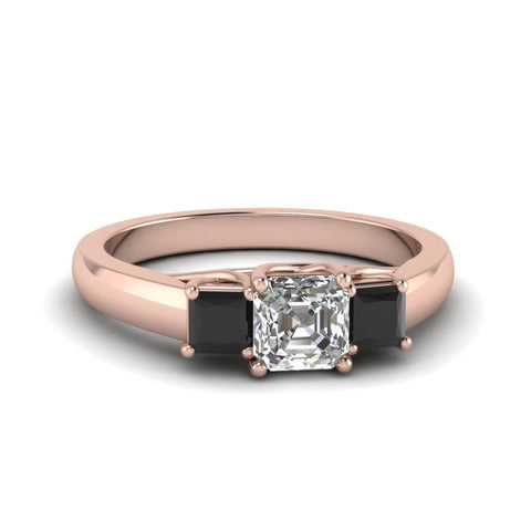 asscher-cut-u-prong-three-stone-engagement-ring-black-diamond-in-14K-rose-gold-FDENR578ASRGBLACK-NL-RG