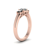 Load image into Gallery viewer, asscher-cut-u-prong-three-stone-engagement-ring-black-diamond-in-14K-rose-gold-FDENR578ASRGBLACKANGLE2-NL-RG
