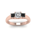 Load image into Gallery viewer, asscher-cut-u-prong-three-stone-engagement-ring-black-diamond-in-14K-rose-gold-FDENR578ASRGBLACKANGLE5-NL-RG
