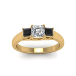 Load image into Gallery viewer, asscher-cut-u-prong-three-stone-engagement-ring-black-diamond-in-14K-yellow-gold-FDENR578ASRGBLACKANGLE5-NL-YG
