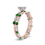Load image into Gallery viewer, asscher-emerald-floating-marquise-accent-ring-with-eternity-wedding-band-in-rose-gold-FDEWB9398ASGEMGRANGEL2-NL-RG.jpg?v=1758801864
