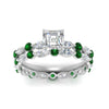 Load image into Gallery viewer, asscher-emerald-floating-marquise-accent-ring-with-eternity-wedding-band-in-white-gold-FDEWB9398ASGEMGRANGLE5-NL-WG.jpg?v=1758802013