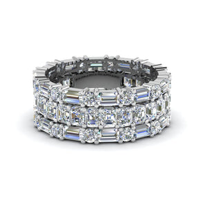 Asscher Cut Big Stacking Bands