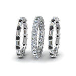 Load image into Gallery viewer, asscher-eternity-band-with-matching-baguette-and-round-with-black-diamond-in-950-platinum-FD8335BGBLACK-NL-WG.jpg
