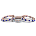 Load image into Gallery viewer, asscher-eternity-band-with-matching-baguette-and-round-with-blue-sapphire-in-14K-rose-gold-FD8335BGSABL-NL-RG.jpg
