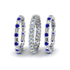Load image into Gallery viewer, asscher-eternity-band-with-matching-baguette-and-round-with-blue-sapphire-in-14K-white-gold-FD8335BGSABL-NL-WG.jpg