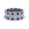 Load image into Gallery viewer, asscher-eternity-band-with-matching-baguette-and-round-with-blue-sapphire-in-18K-white-gold-FD8335BGSABL-NL-WG.jpg