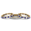 Load image into Gallery viewer, asscher-eternity-band-with-matching-baguette-and-round-with-blue-sapphire-in-18K-yellow-gold-FD8335BGSABL-NL-YG.jpg